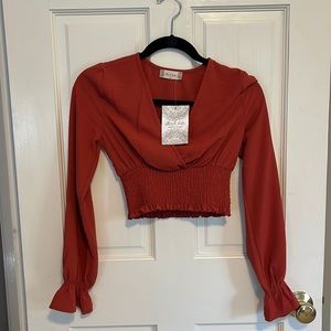 Brand New Altard State Orange/Red Blouse